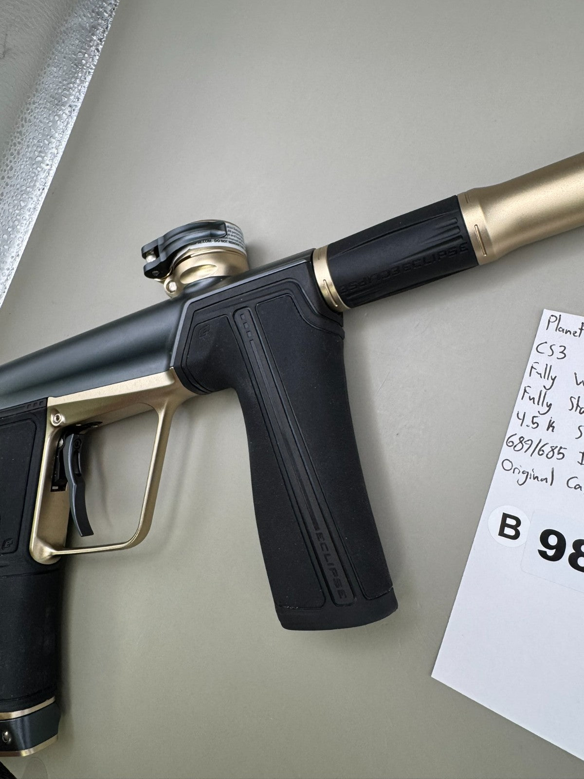 Planet Eclipse CS3 Pro - Gold/Green - Paintball Marker Fully Working