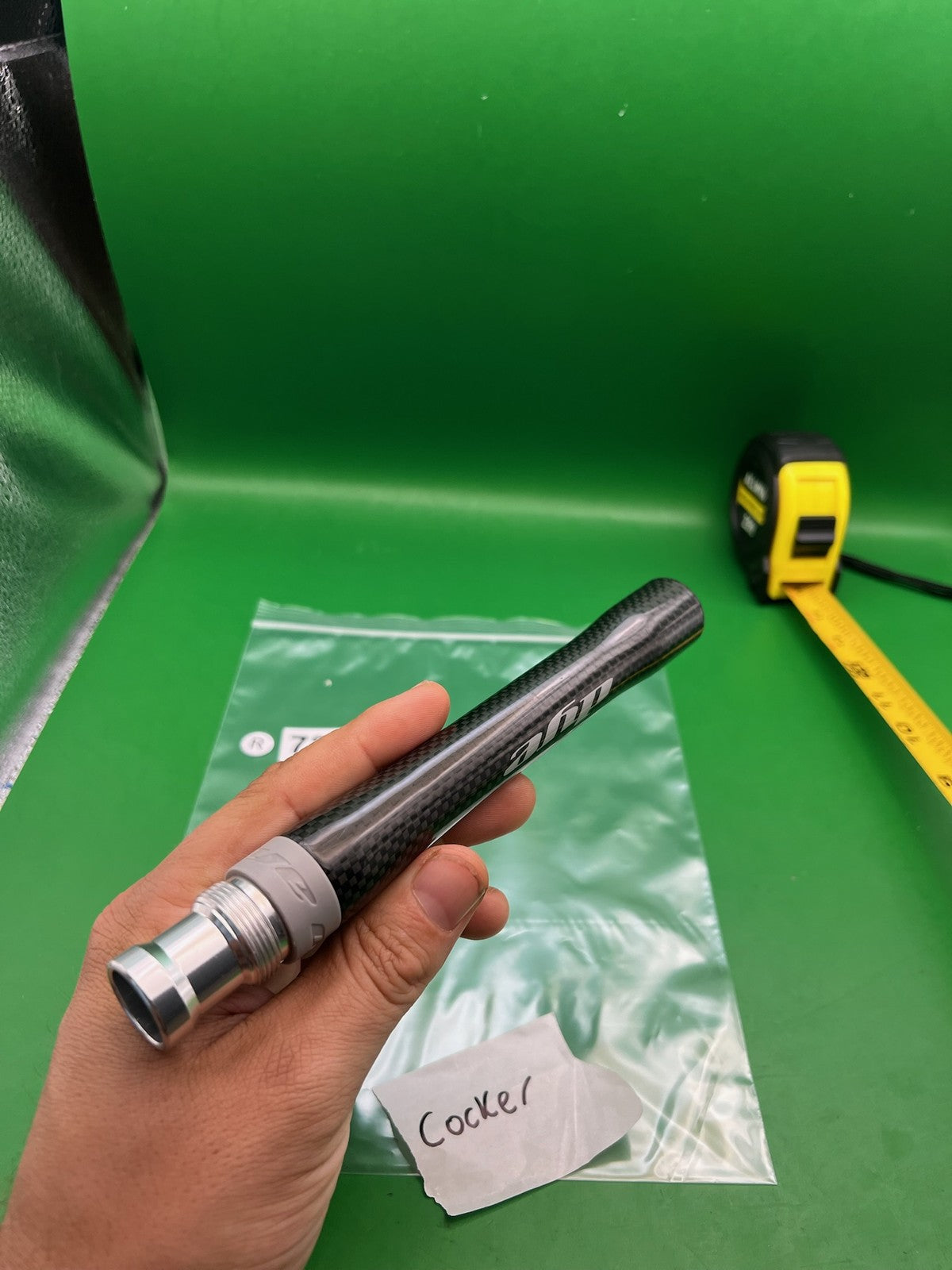 Dye CF-S Carbon Fiber Barrel Back .685 Bore Autococker AC Thread Black 8"
