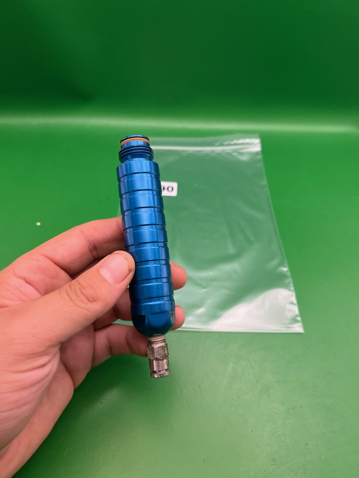 Smart Parts Gas Through Front Grip Blue Anodized Aluminum Paintball Marker