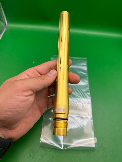 Infamous Silencio Pro DNA Paintball Barrel Tip 14" Gold Aluminum