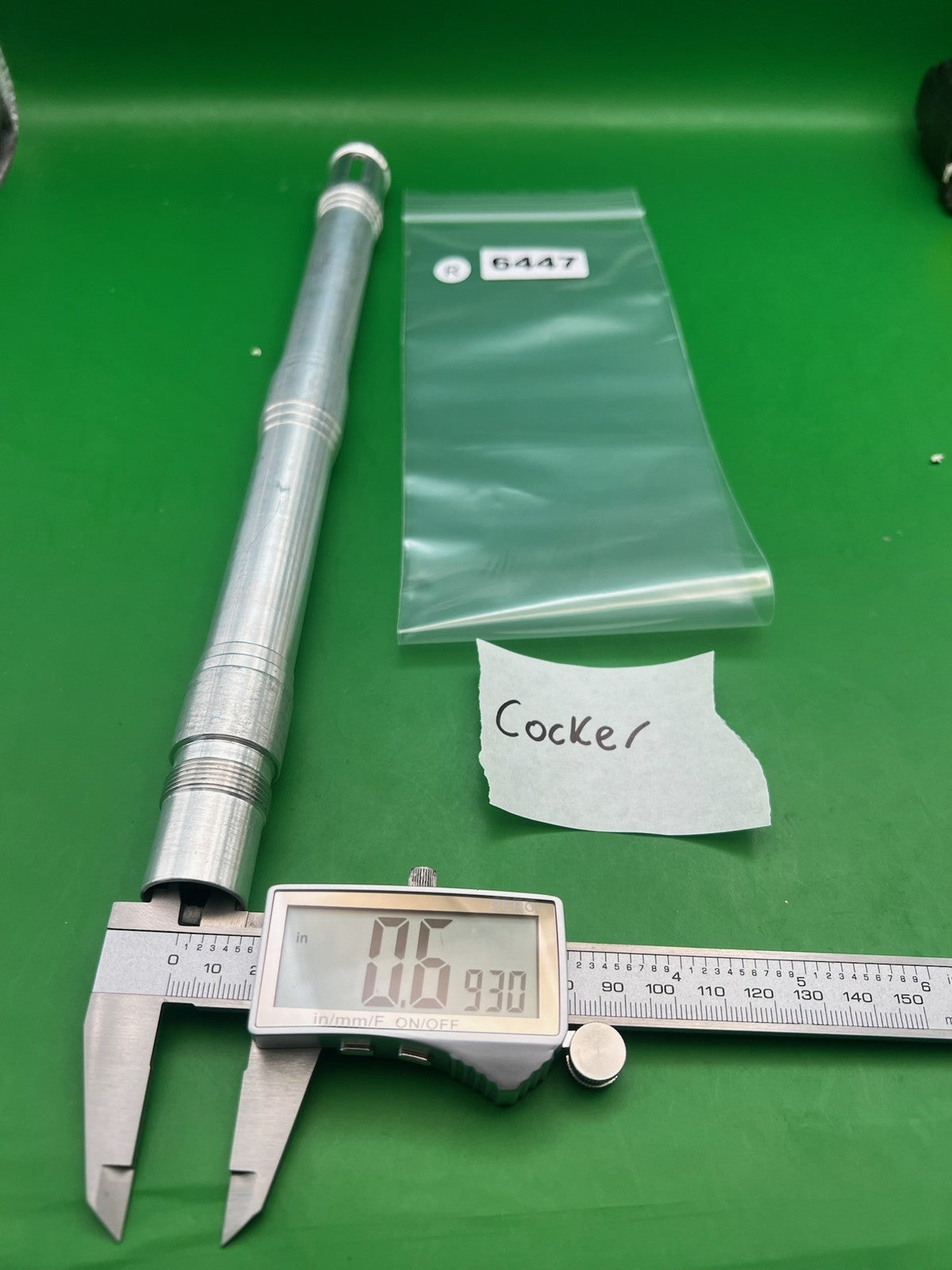 Raw Armson PTP Autococker Cocker Barrel Silver 12in .693 Bore - used paintball barrel - silver