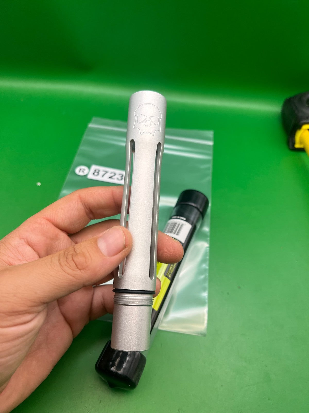 Infamous Silencio FXL Autococker Barrel Back Dust Silver AC Thread