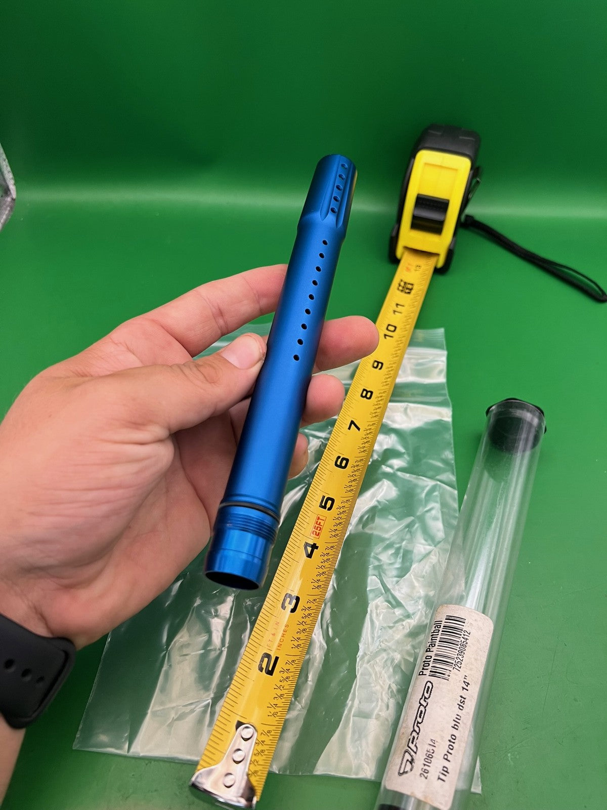Proto Paintball 14" Barrel Tip Blue Anodized