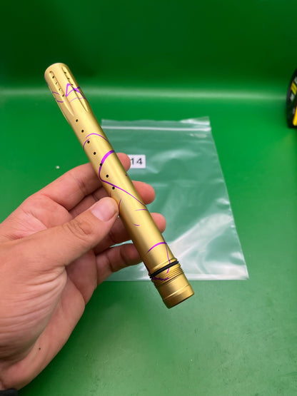 Dye Ultralite UL 14" Front Barrel Tip Gold Purple Splash UL ULS GEO EGO LUXE