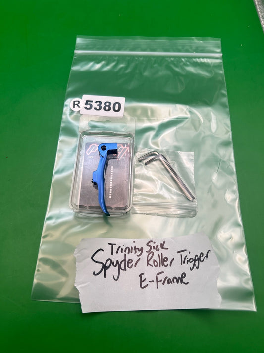 Trinity Sick Spyder Roller Trigger E-Frame Blue Anodized Aluminum