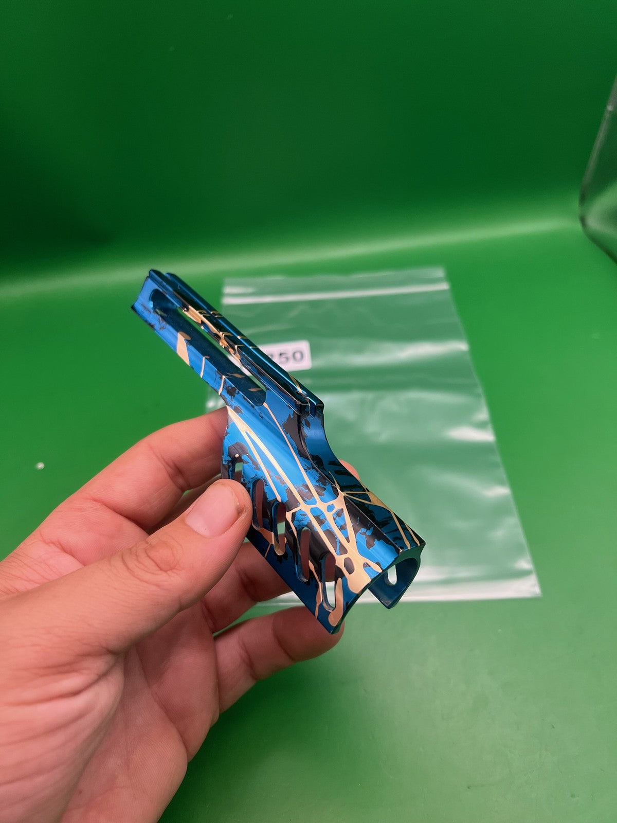 AGD Automag Sight Rail Blue Anodized Custom Splash Milled Aluminum