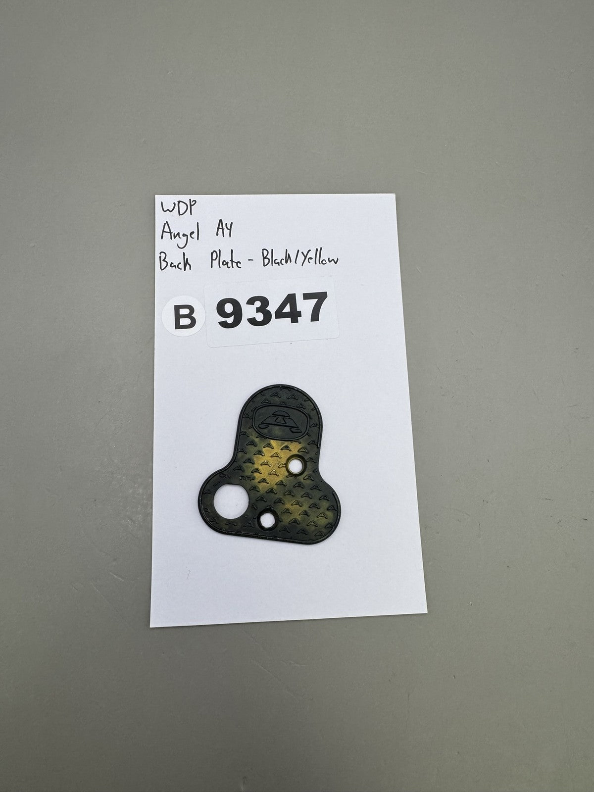 WDP Angel A4 Back Plate - Black/Yellow