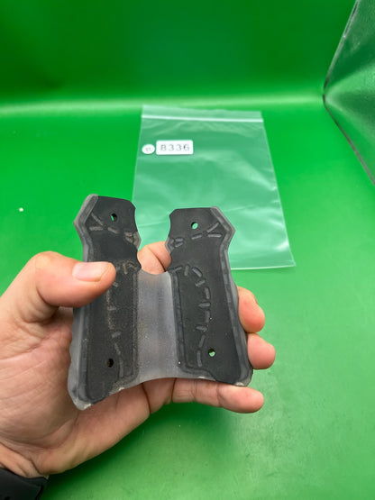 System X 1911 45 Style Paintball Grip Black Rubber Two-Piece Panel Set