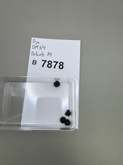 Dye DM3/DM4 Ball Detents Black Set of 4