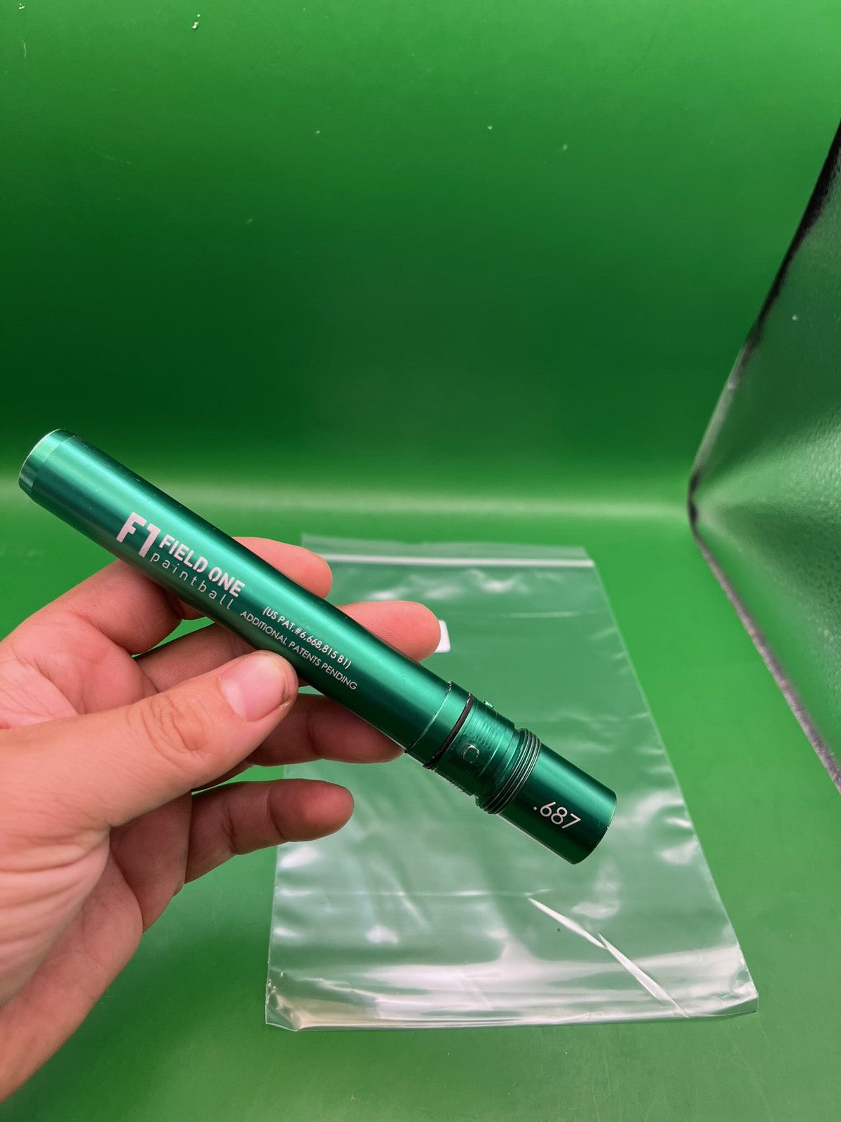 Field One F1 Paintball Barrel Back Green .687