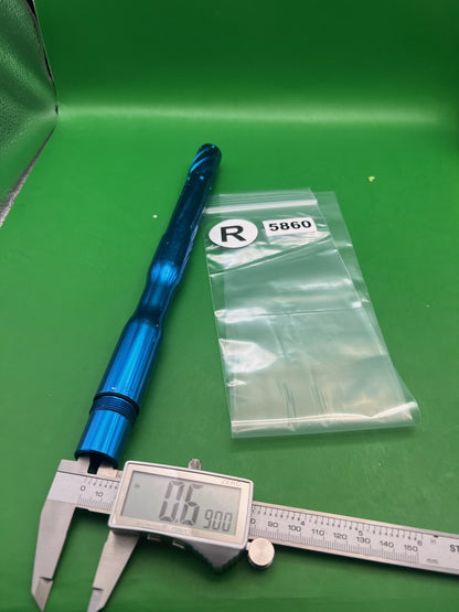 Lightening Autococker  14" .690 Blue - used paintball barrel - blue anno