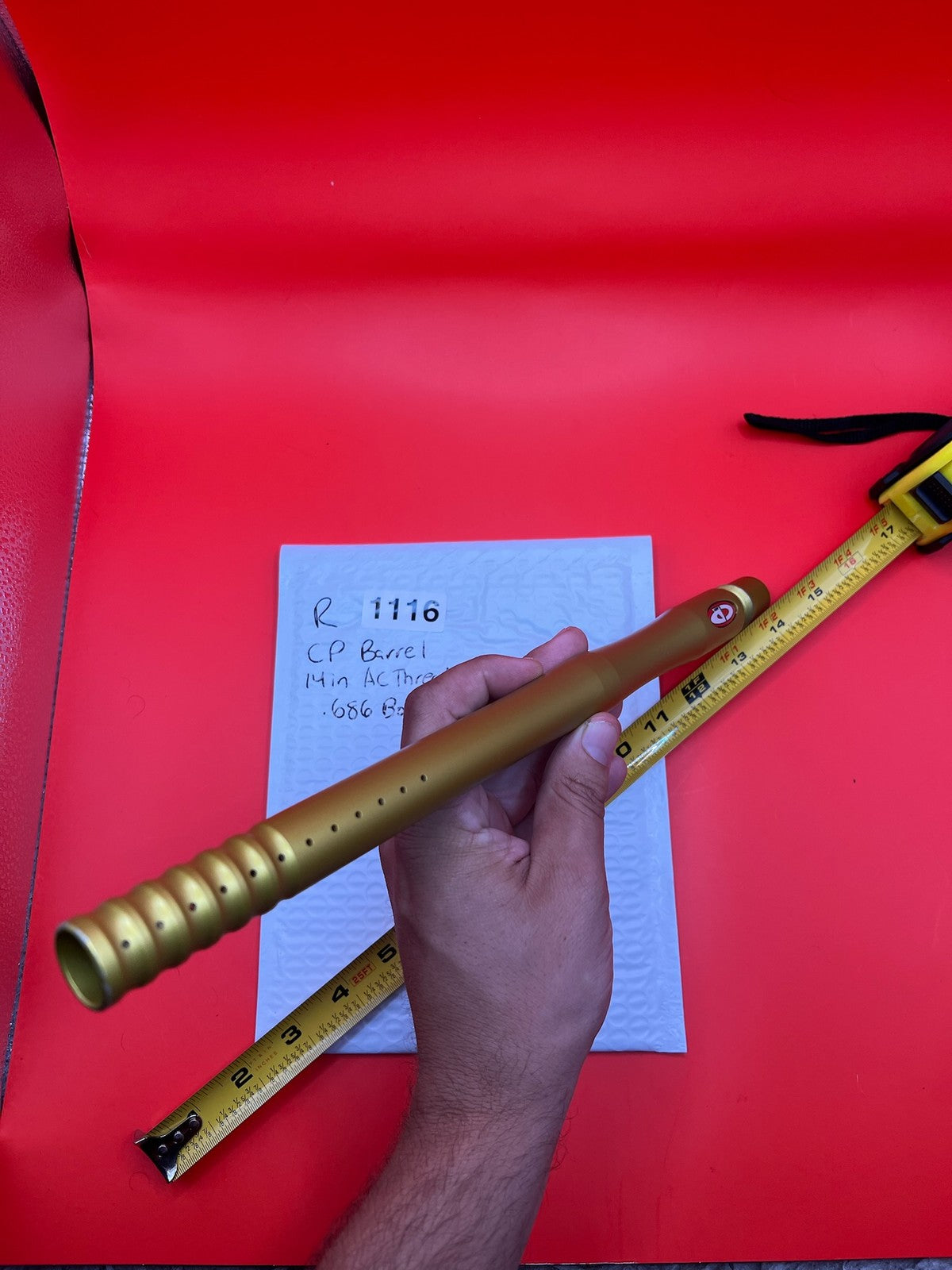 Custom Products CP 14in Autococker Thread .686 Bore Barrel Gold