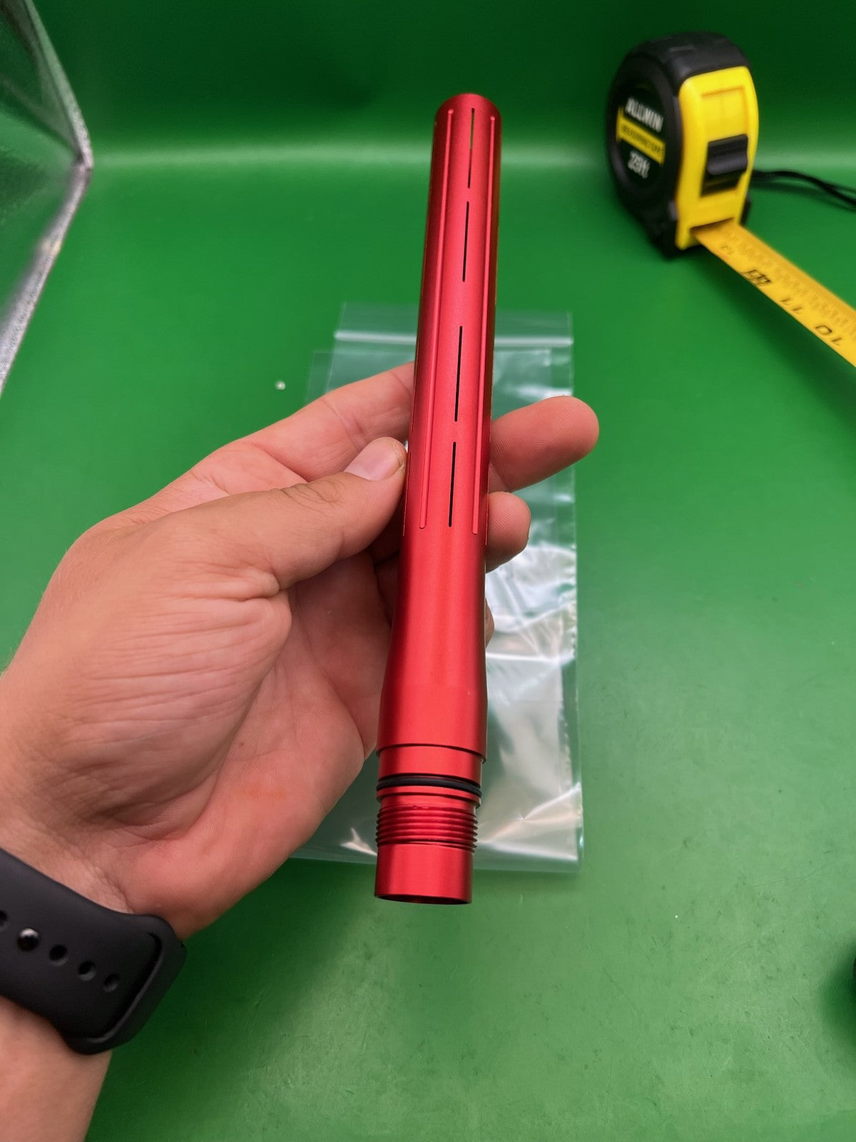 Infamous Silencio Pro DNA Paintball Barrel Tip Red 14" Aluminum