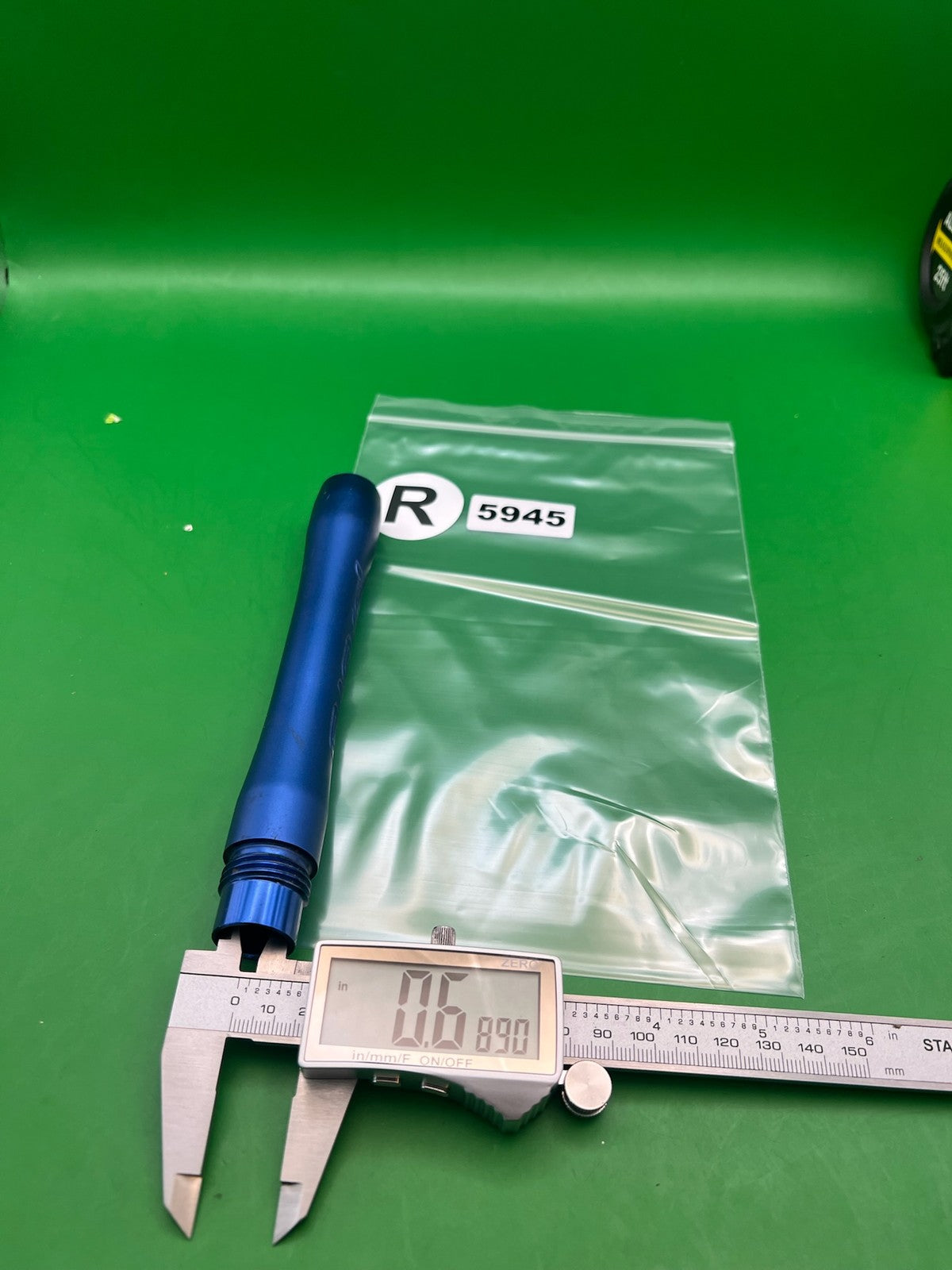Ion / Luxe Proto Barrel Back 7" .689 Blue - used paintball barrel back - blue anno
