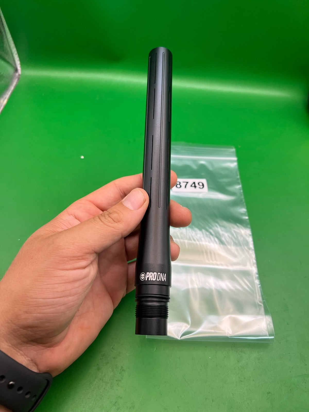 Infamous Silencio Pro DNA Paintball Barrel Tip 14" Black Aluminum