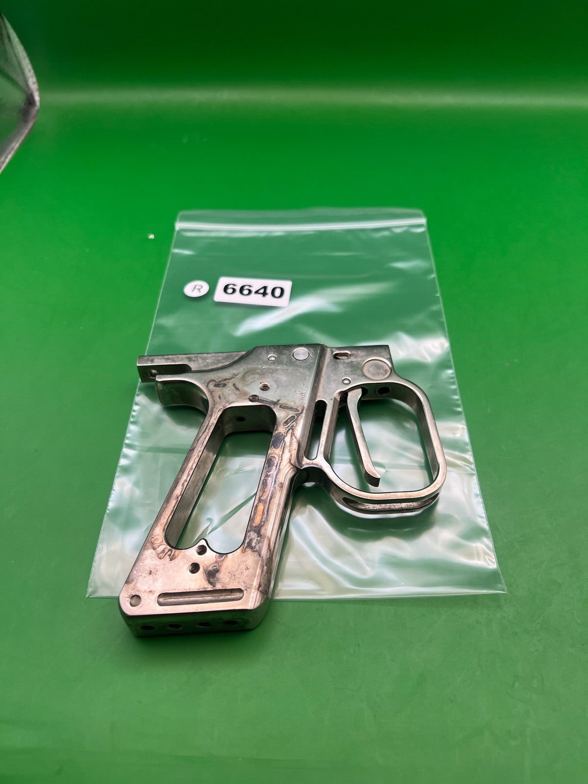 WGP Autcocker Hinge Frame - used paintball grip frame - raw/unfinished aluminum