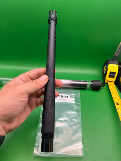 Autococker Complex Barrel System Barrel Back 14" .695 Black - used paintball barrel back - black