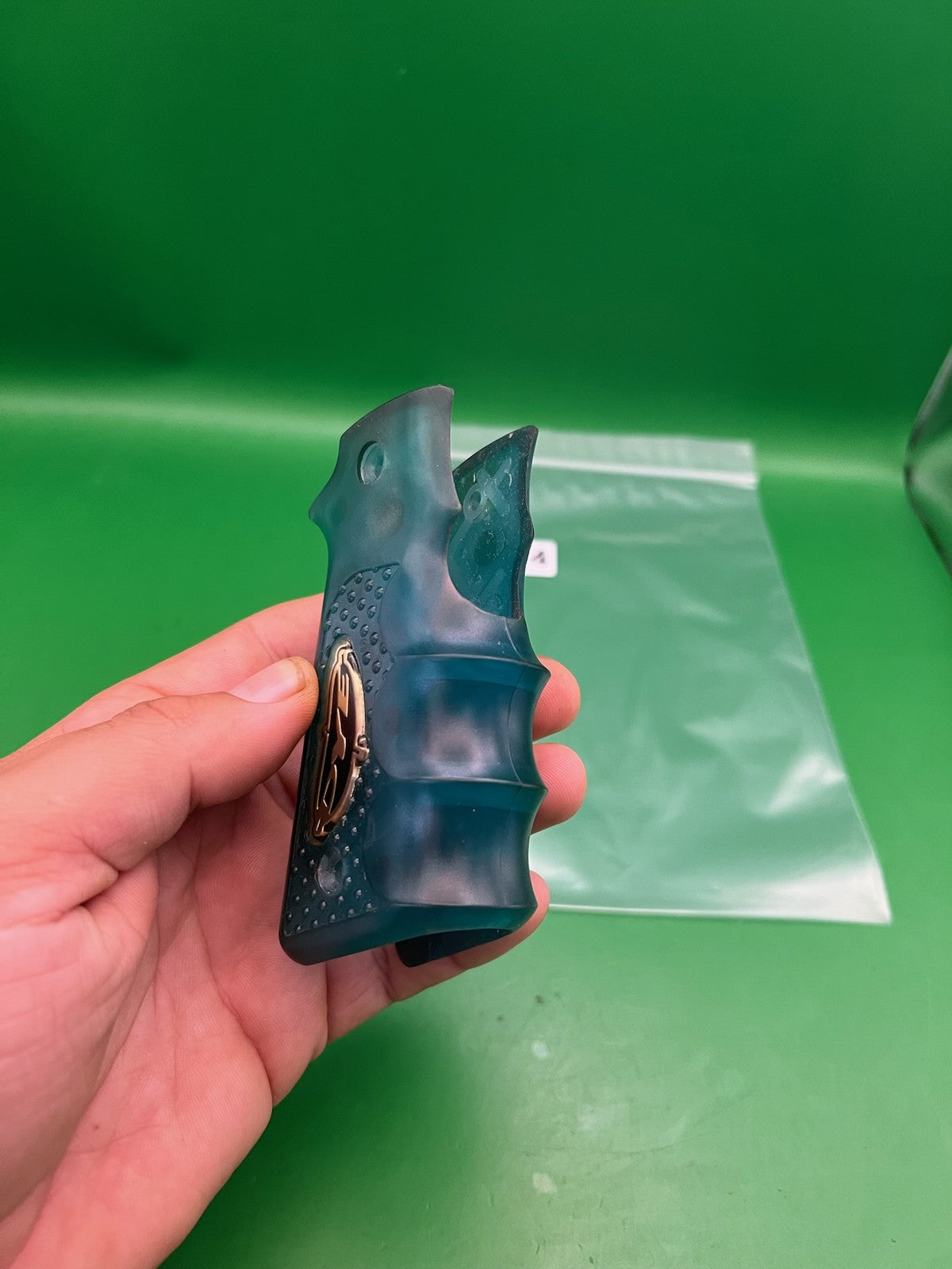 Dye 1911 45 Style Sticky Grips Blue Swirl Rubber Wrap Around Panels