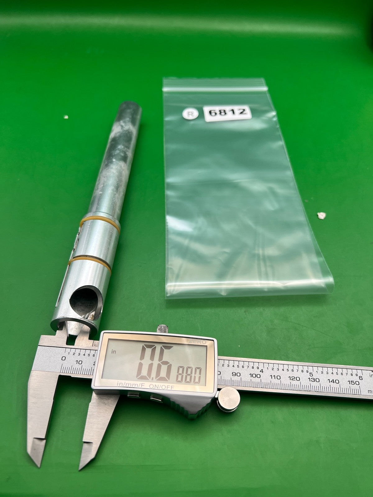Shorty Automag Paintball Barrel Back Silver .688 Bore 8 Inch - used paintball barrel back - silver