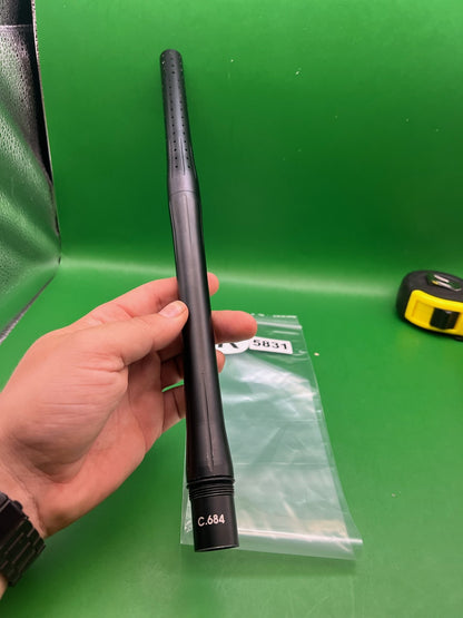 Black Autococker Barrel Back 12" .684 Black - used paintball barrel back - black