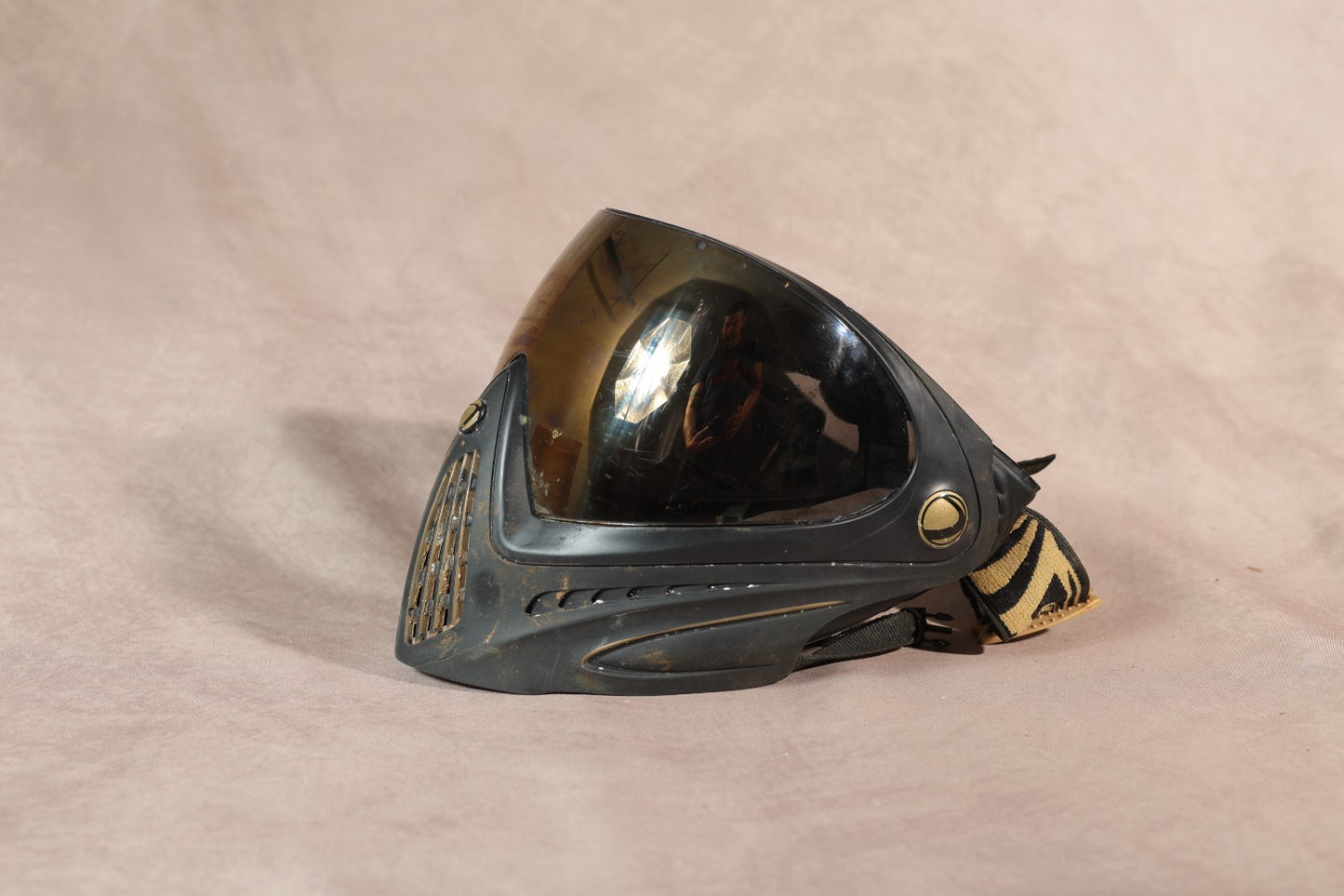 Dye I4 Paintball Mask Black Gold Thermal Lens Full Face Goggle Used
