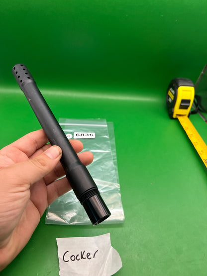 Autococker Cocker Ported Barrel Black 10" .860 Bore - used paintball barrel - black