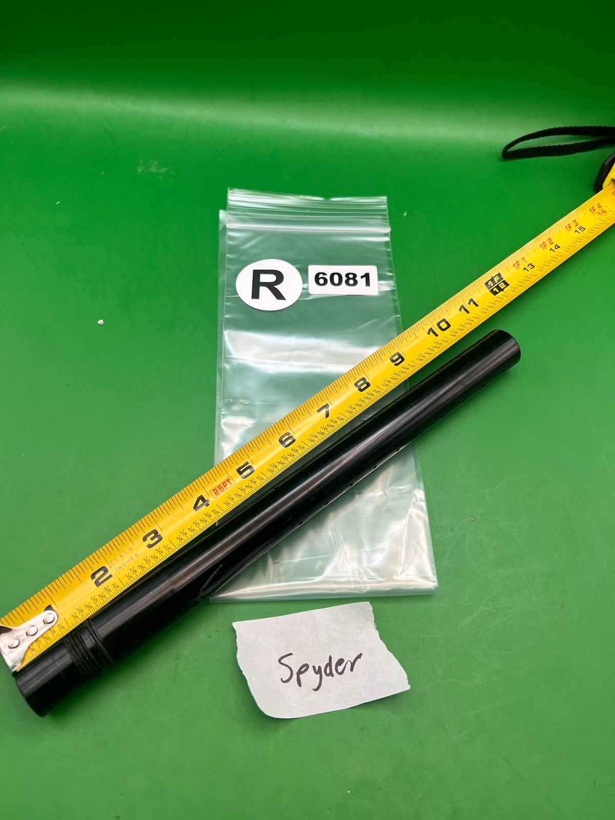 Spyder Barrel One-Piece 12" .685 Black - used paintball barrel - black