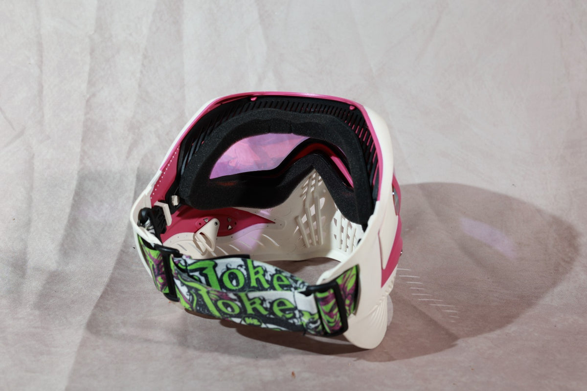 Grillz Paintball Mask Goggle White Pink Vision For Victory