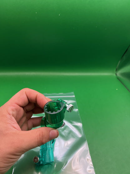 Green Paintball Elbows - x2 - used paintball feedneck elbow - teal / green transparent