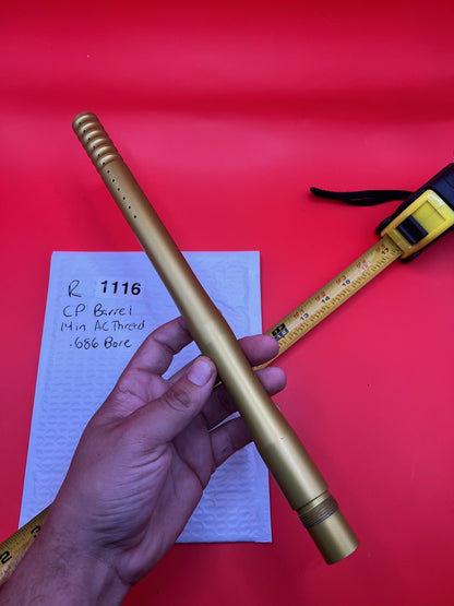 Custom Products CP 14in Autococker Thread .686 Bore Barrel Gold