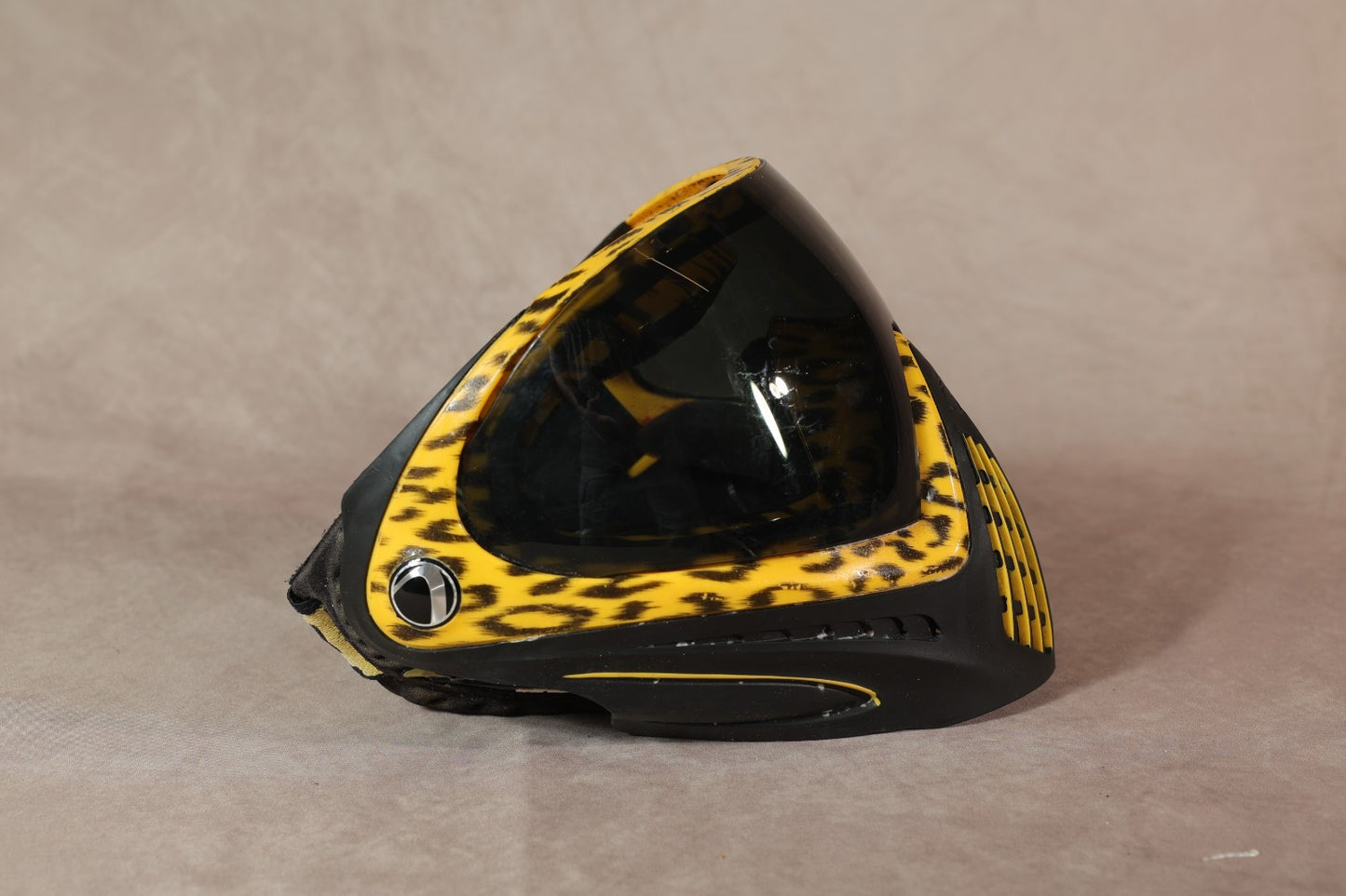 Dye i4 Paintball Mask Cheetah Leopard Print Yellow Black With Storage Bag