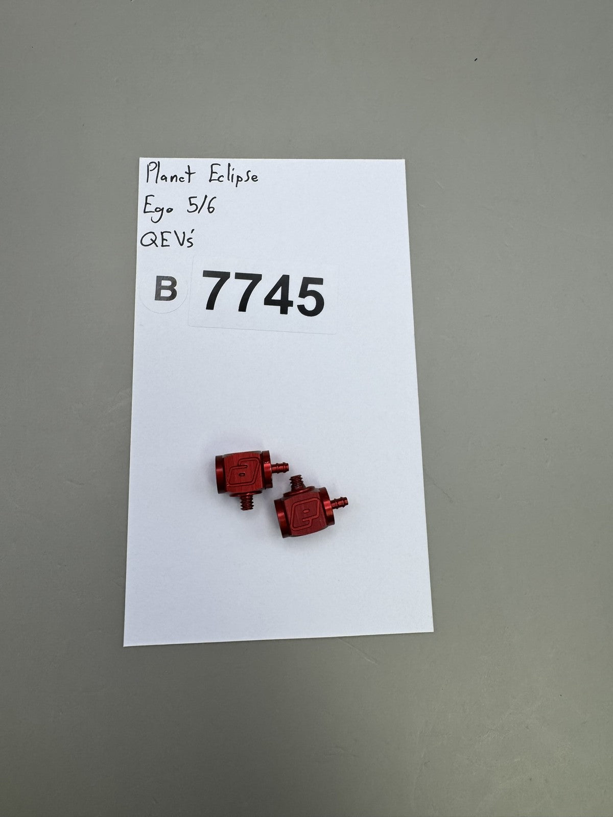 Planet Eclipse Ego 5 6 QEV Quick Exhaust Valves Red Pair