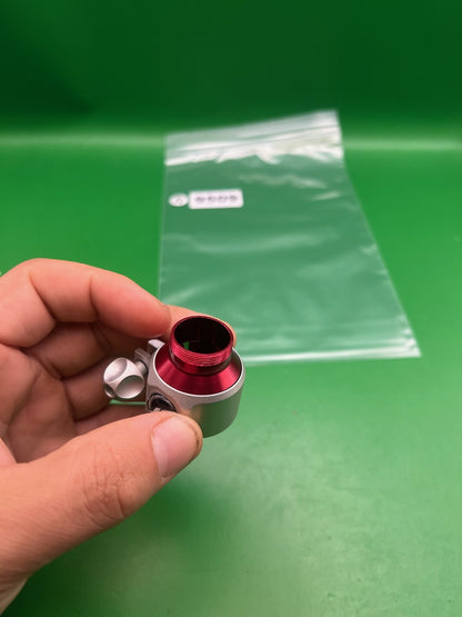 Shocktech Clamping Feedneck Silver Red Anodized Aluminum ION
