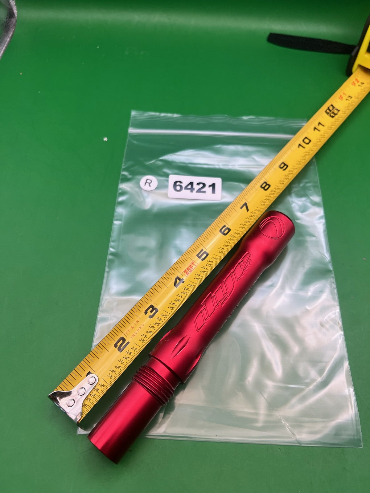 Dye Ultralite Barrel Back Red Angel Threaded - used paintball barrel back - red anno