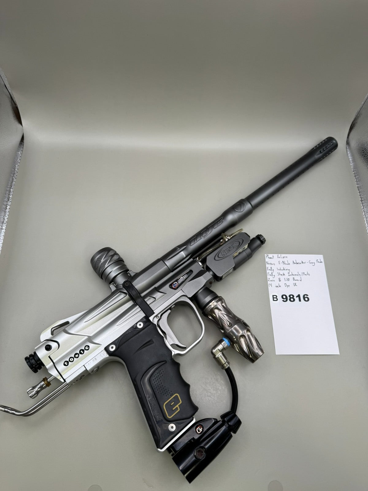 Planet Eclipse E-Blade Autococker - Grey Fade - Paintball Marker Fully Working