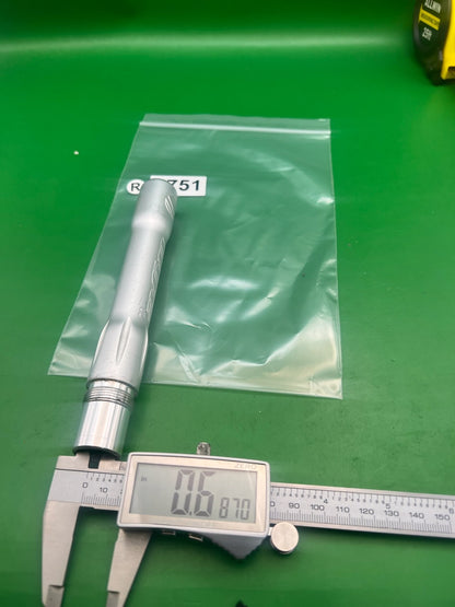 Dye UL Barrel Back .687 Bore AC Thread Silver Aluminum 6"
