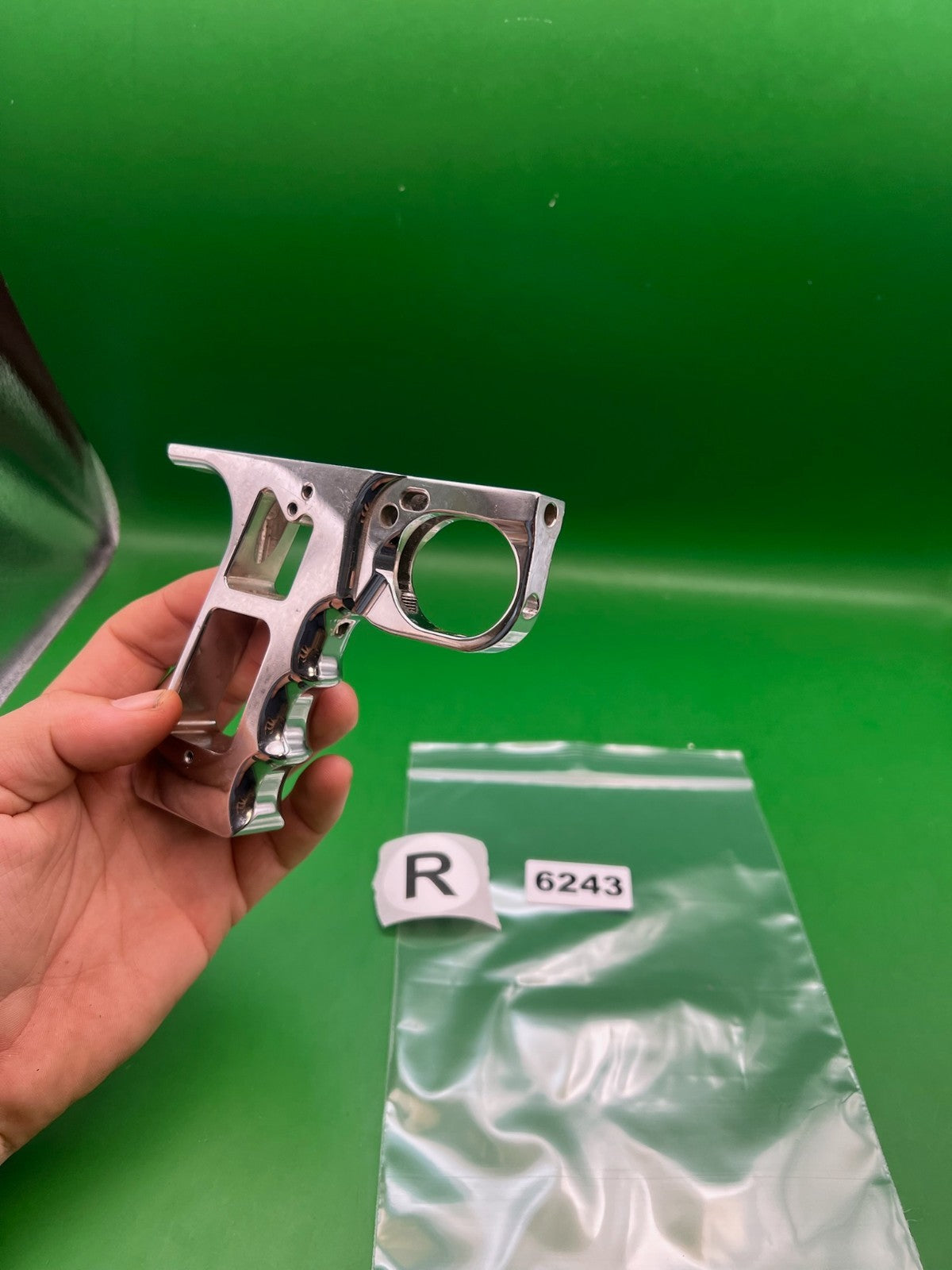 Kapp Groovy Autococker Frame - used paintball grip frame - chrome/silver