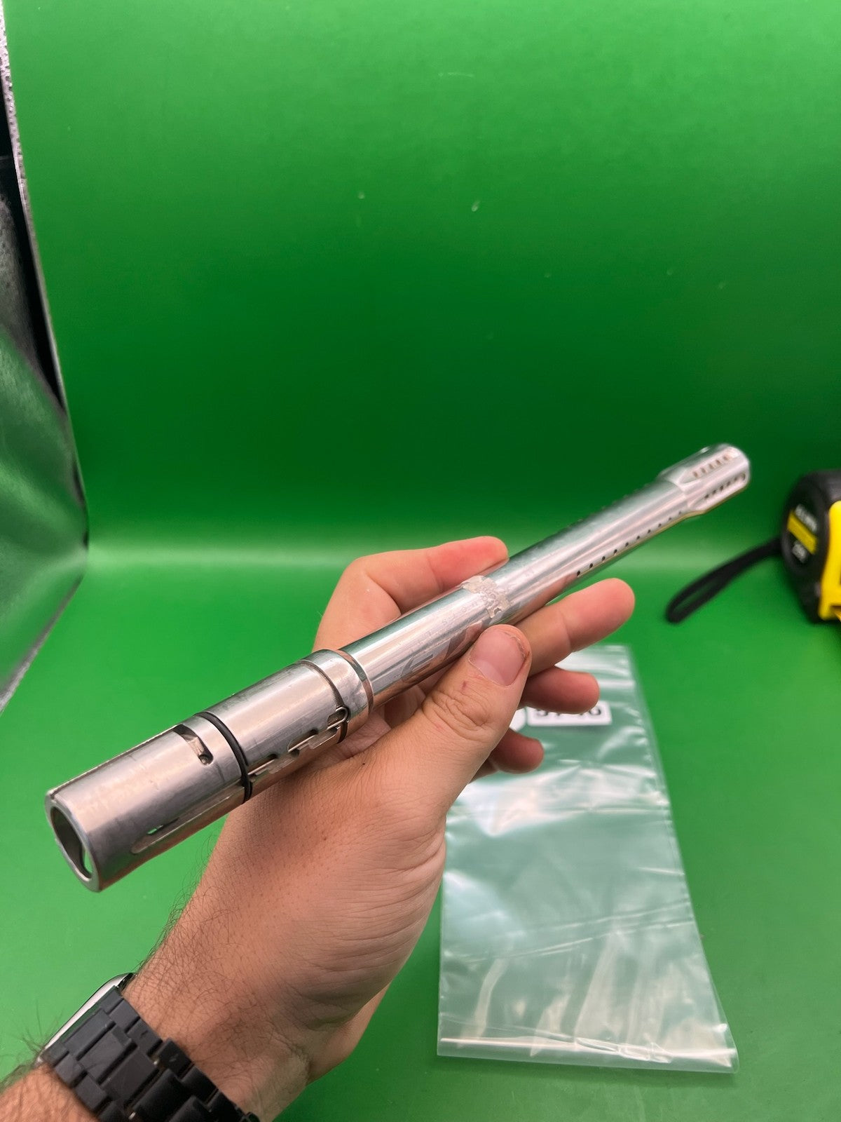 Automag .689 Dye 1 Piece - used paintball barrel - silver