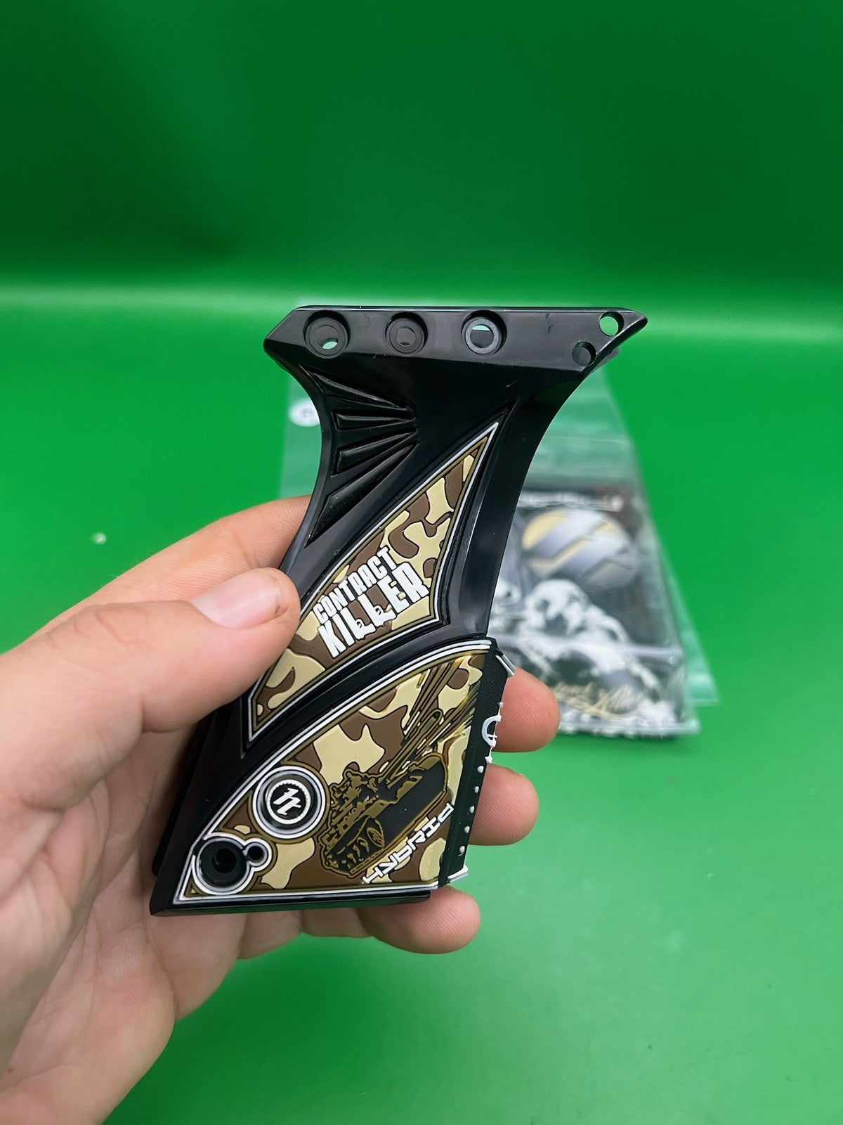 Hybrid Contract Killer Dye DM5 Grips Desert Camo Black Gold Wrap Around
