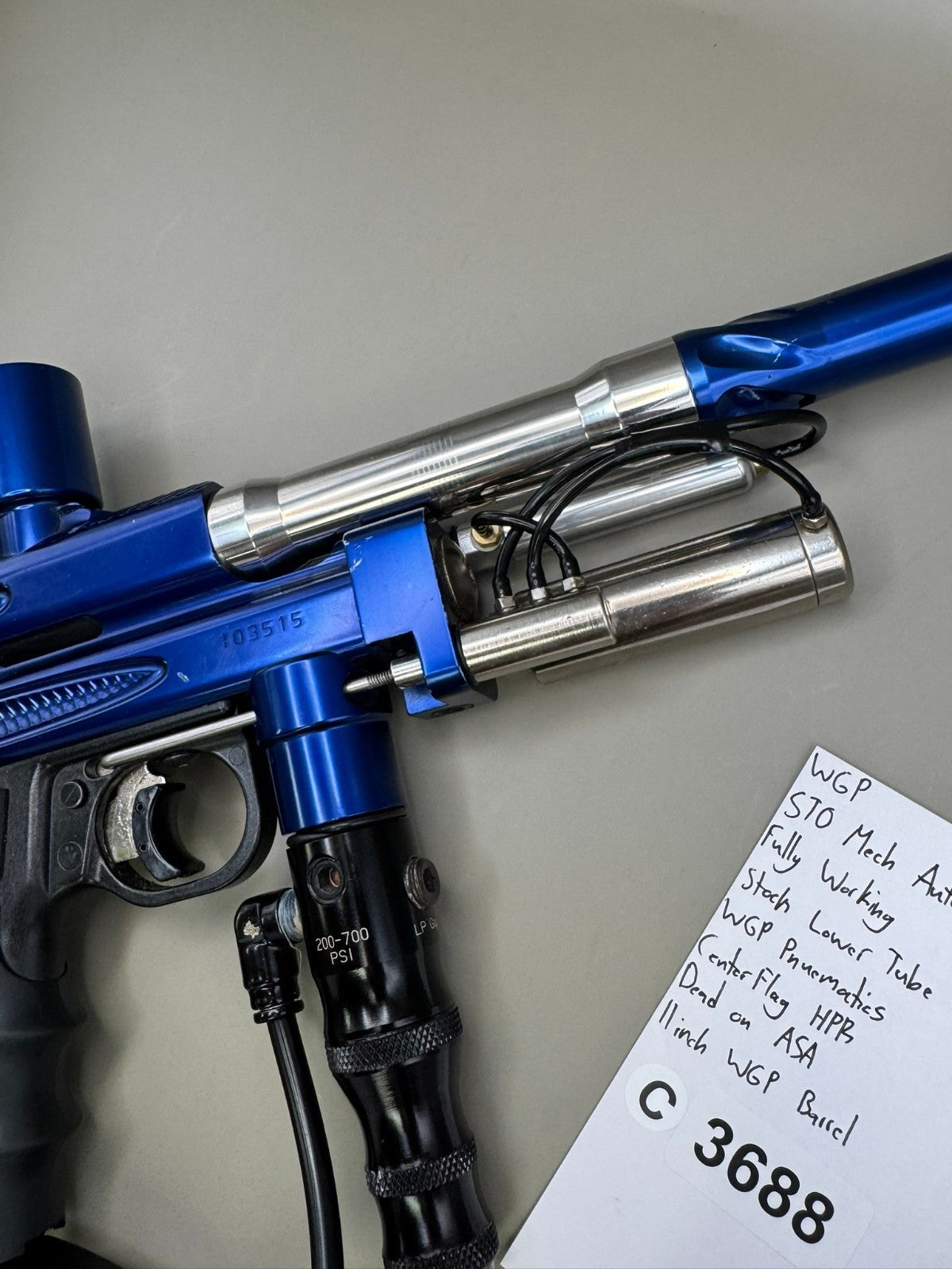 WGP STO Mech Autococker - Blue - Paintball Marker Fully Working