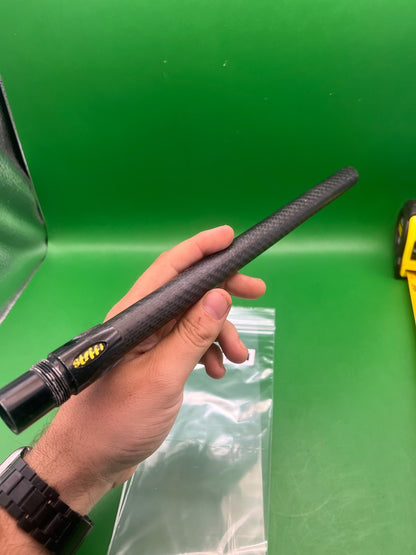 Autococker Stiffi Carbon Fiber Barrel Back 12" .689 Black - used paintball barrel back - black