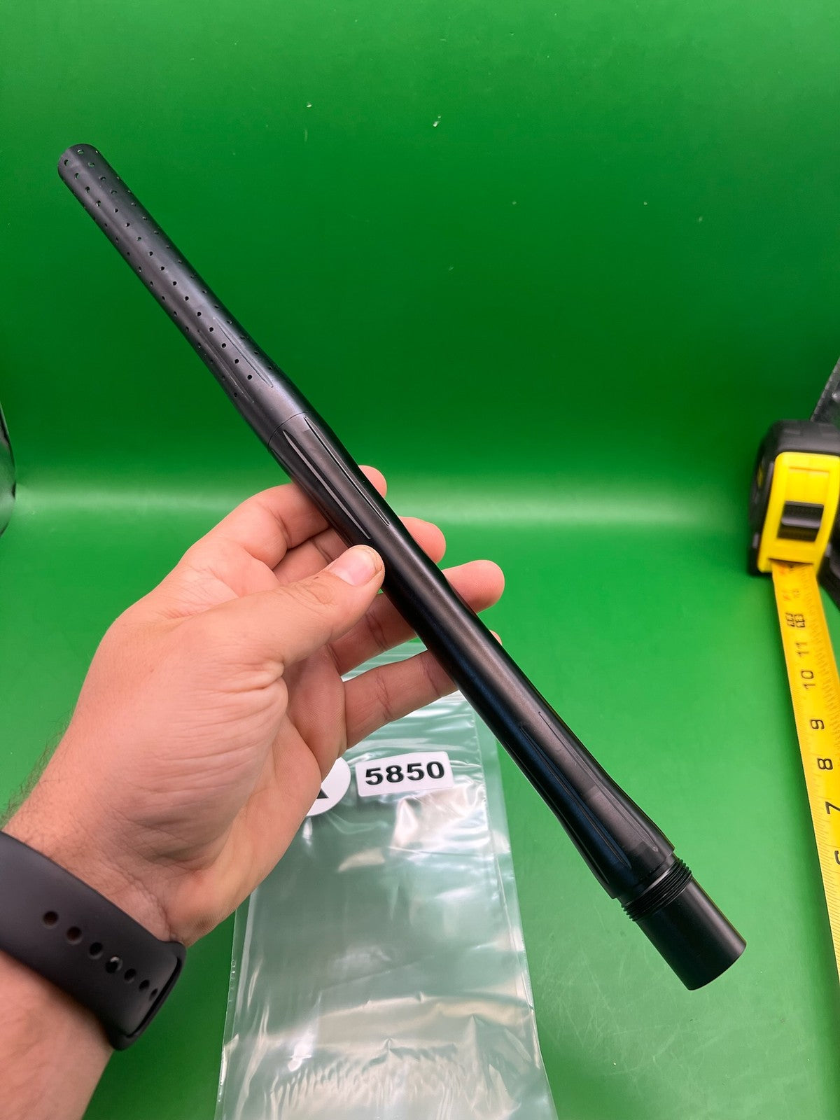 Autococker Barrel 14" .690 Black - used paintball barrel - black