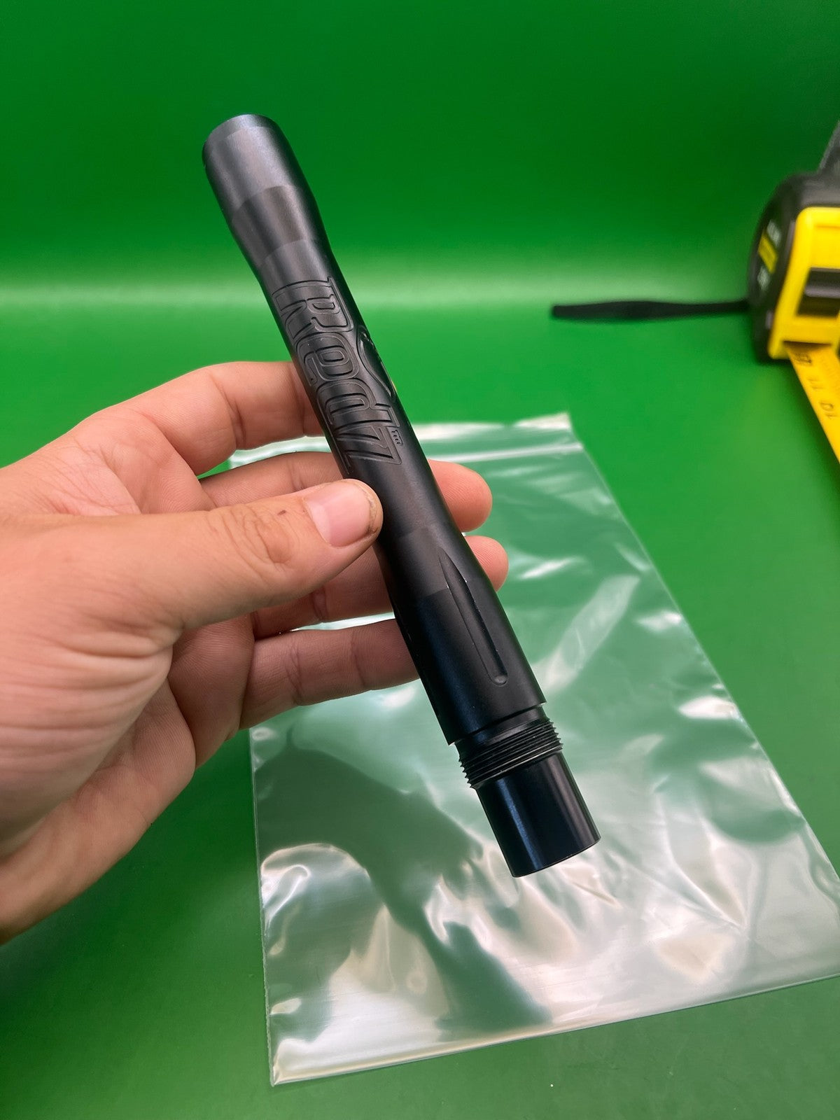 Redz Barrel Back 8" Black Autococker - used paintball barrel back - black