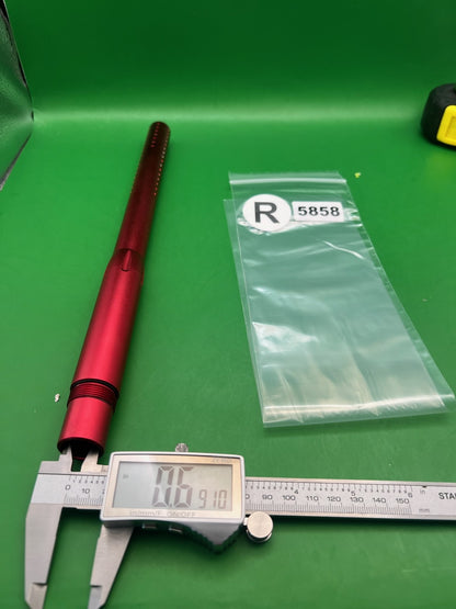 Autococker Dye Matric .689 Red Barrel - used paintball barrel back - red anno