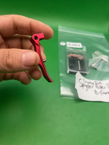 Trinity Sick Spyder E-Frame Roller Trigger Red Anodized Aluminum