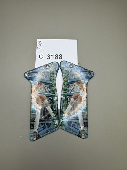 Dye DM6 Paintball Grip Panels Custom Money Print