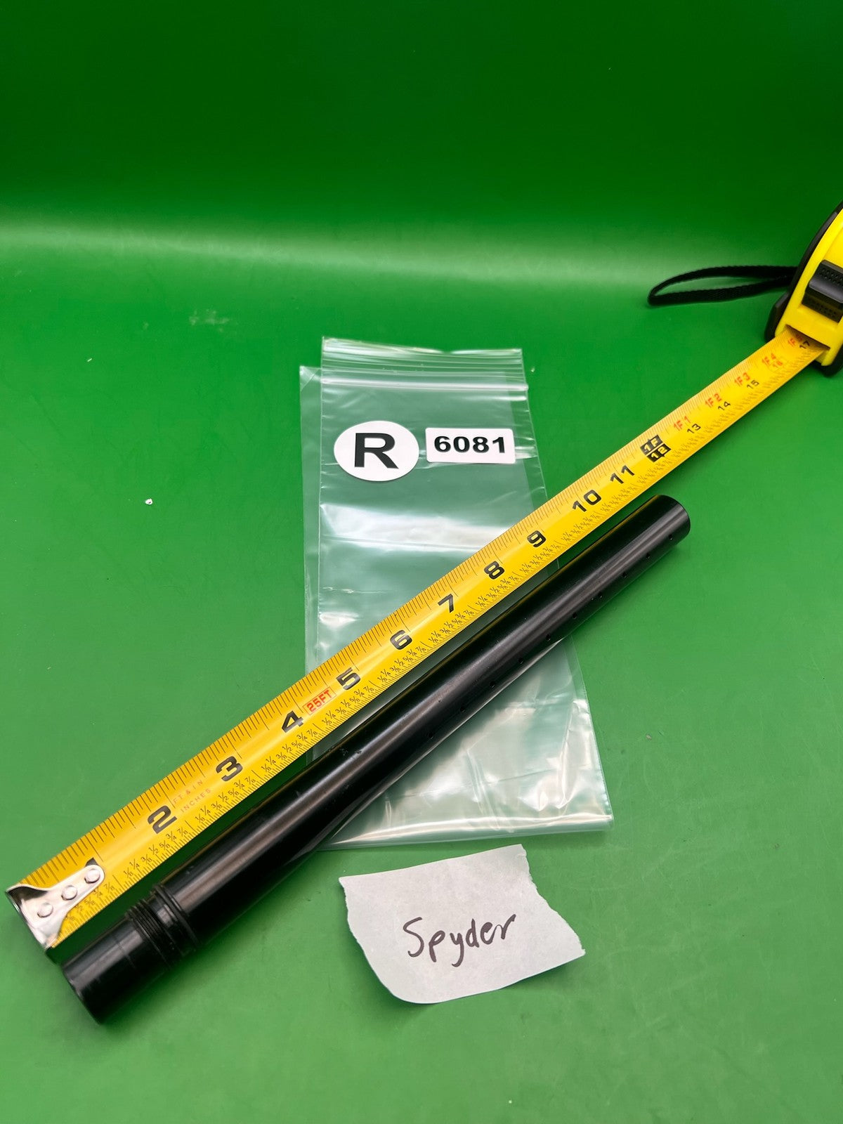 Spyder Barrel One-Piece 12" .685 Black - used paintball barrel - black