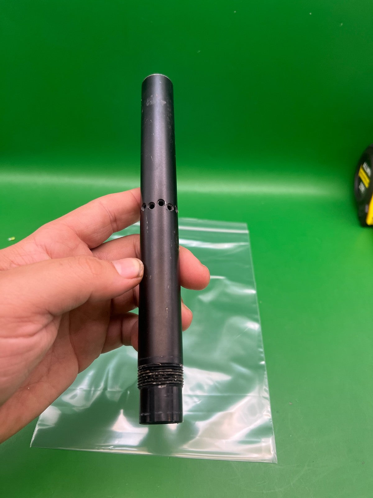 HK Autococker Barrel Back - used paintball barrel back - black
