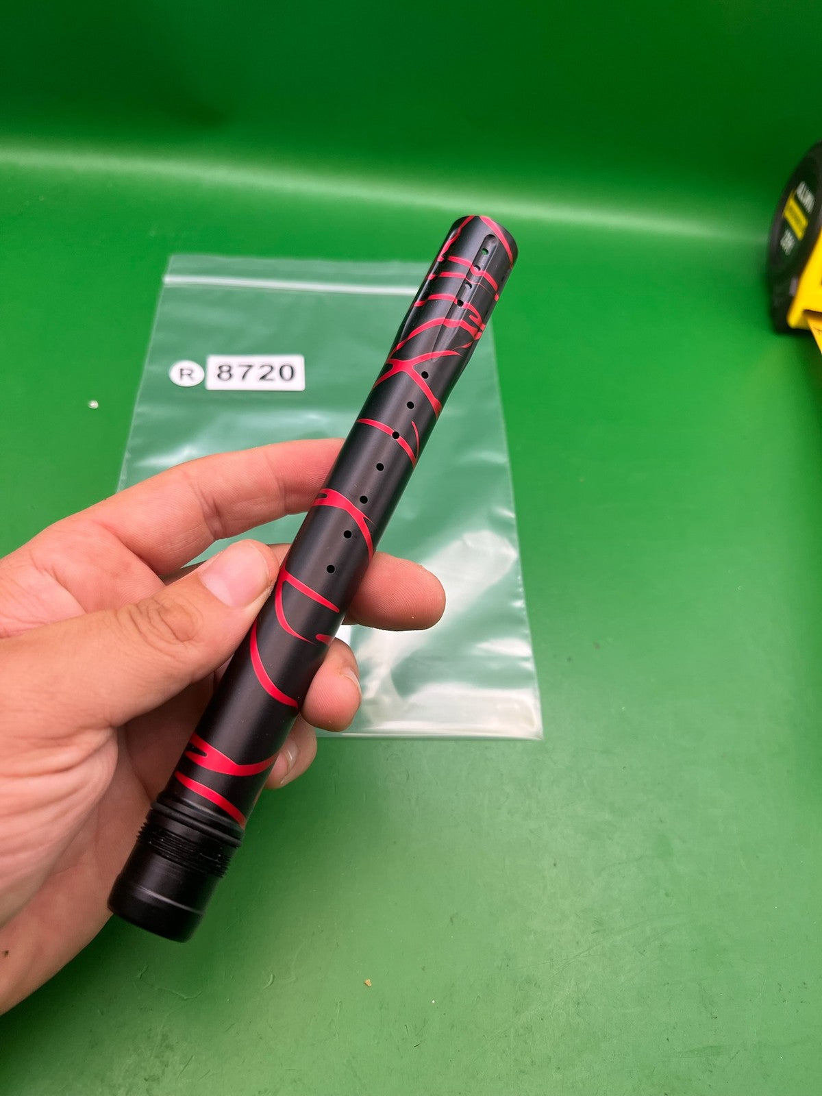 Dye Ultralite UL 14" Front Barrel Tip Black Red Crackle Dust