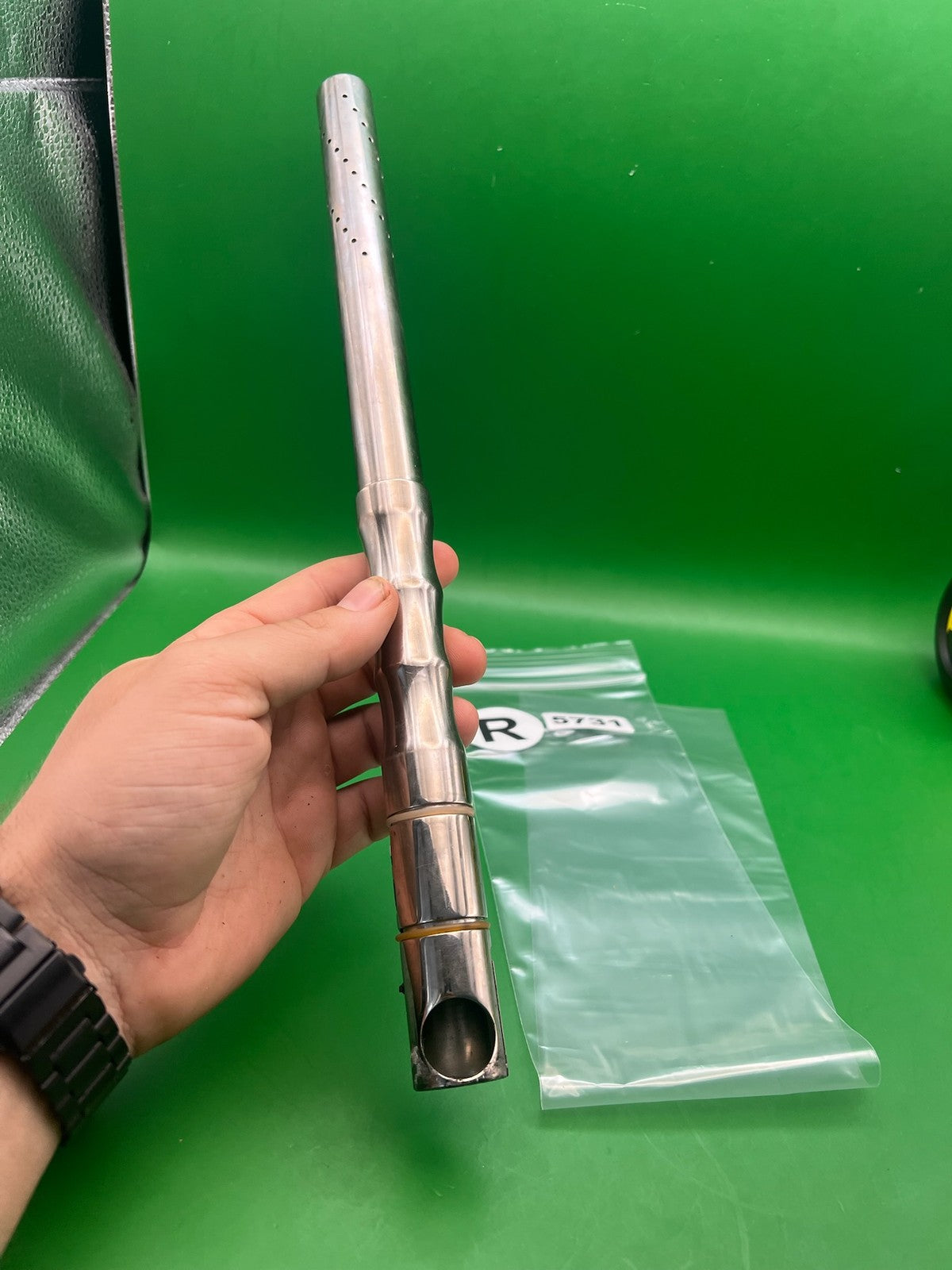 CP Chrome Automag .693 Barrel - used paintball barrel - chrome/silver